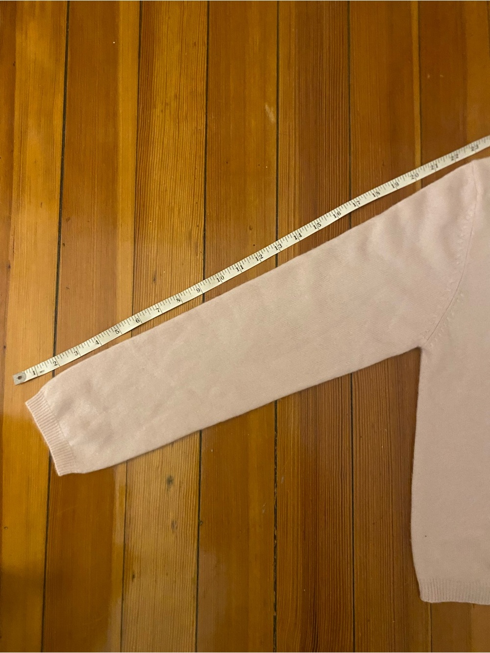 Cashmere Light Pink V-Neck Sweater - Picture 3 of 5
